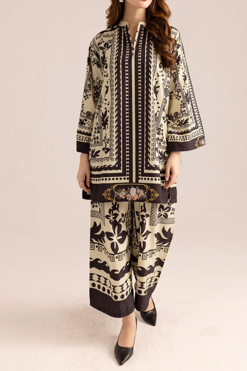 Zanora Premium Trendy Printed Co-Ord Set – Elegant 2PC Stitched Outfit