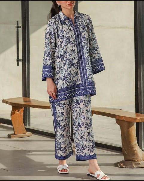 Zanora Trendy Premium Printed Co-Ord Set – Elegant 2PC Stitched Outfit