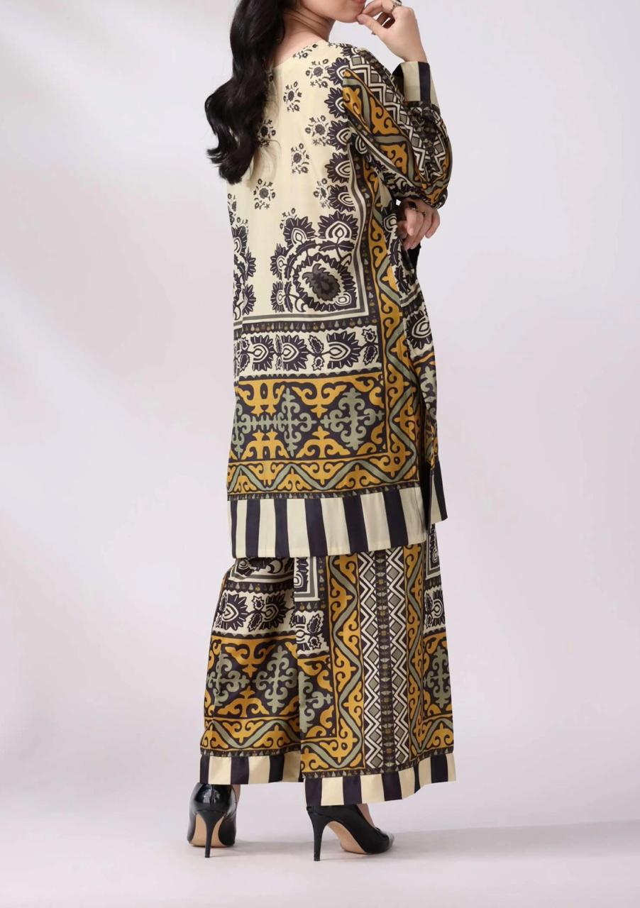 Zanora Printed Co-Ord Set – Elegant 2PC Stitched Outfit